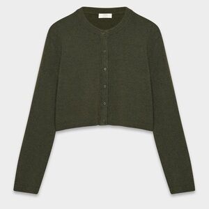 Aritzia Wilfred dark olive Sicily Cardigan size large.